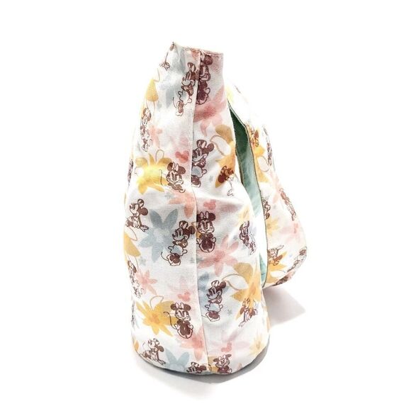 Disney Mickey & Minnie Mouse Floral Reversible Sling Bag New Release Mint Blue - Picture 3 of 9